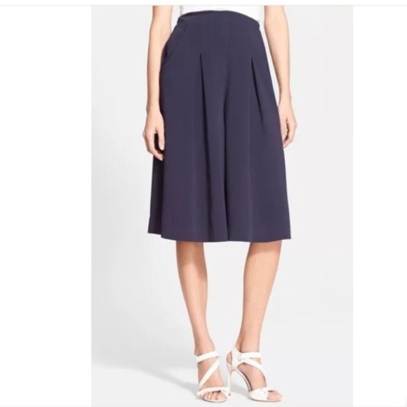 Rebecca Taylor Pants - Rebecca Taylor Cady navy blue culottes 6‎